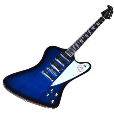 China Factory Reasonable Custom Bird Electric Guitar with Chrome Hardware, Neck-thru-body, Electric Solo Guitar for sale