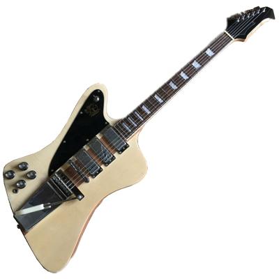 China Huiyuan Durable Left Handed Electric Guitar With Black Pickguard, Can Be Customized for sale