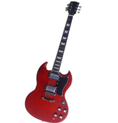 China Huiyuan Exquisite Electric Guitar Red SG with Chrome Hardware, Mahogany Wood Guitars for sale