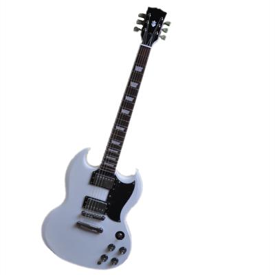 China SG exquisite guitar factory Huiyuan white electric guitar for professional performance,diy electric guitar kits for sale