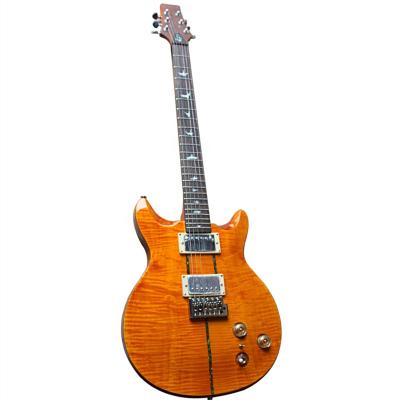 China Exquisite Preamp Guitar Orange Huiyuan Electric Guitar with Flame Maple Veneer, Guitar Electric for sale