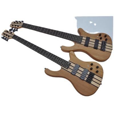 China Original Hot Selling Proper String Neck-Thru-Body 5/6 Bass Electric Guitar with 24 Frets, Black Hardware for sale