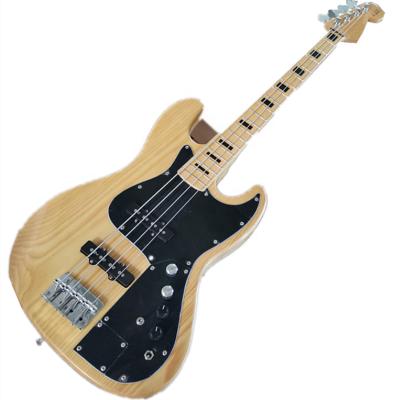 China Ash 4 String Bass Electric Guitar OEM Brand With Chrome Hardware for sale