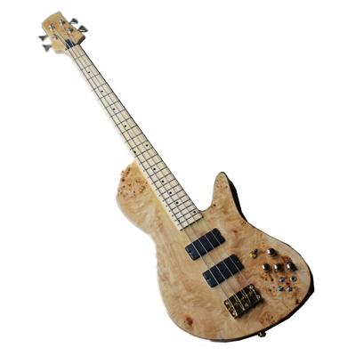 China Exquisite String of Original Huiyuan 4 Ash Body Electric Bass Guitar with 24 Frets, Gold Hardware for sale