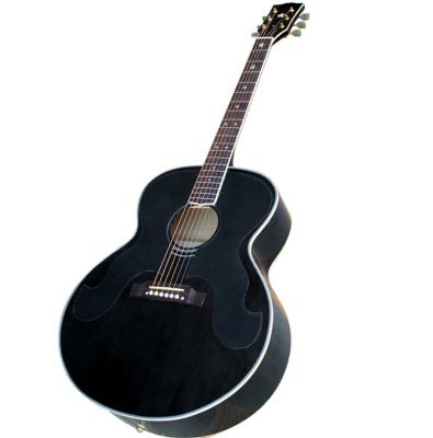 China Huiyuan Black Spruce Elvis Commemorative Body Acoustic Guitar with Star Fingerboard Inlay, 43 Inches, Accept Customize for sale