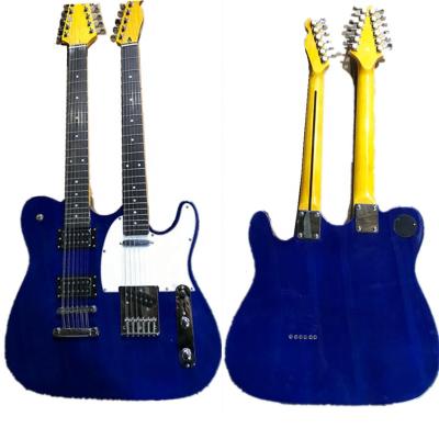 China Exquisite Basswood Guitar Double Neck Factory Huiyuan Electric Guitars in Different Color, Made in China for sale