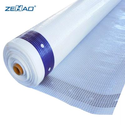 China Stain Resistant Clear Zehao Retardant Reinforced Transparent Polyethylene Scaffold Construction Gauze Tarpaulin PE Liner Mesh Tarpaulin Scaffolding for sale