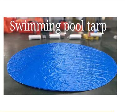 China Round Tarpaulin 100% Waterproof Anti-UV Virgin Water Resistant PE Tarpaulin Swimming Pool Plastic Pool Cover for sale