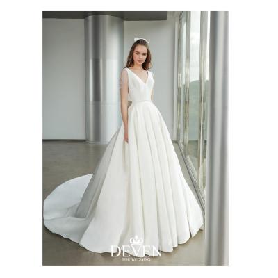 China Crystal Wedding Dresses Manufacturer Turkey Istanbul Guangzhou Anti-static Luxury Long Tail Ball Gown For Women Fashion Lace Simple Element for sale