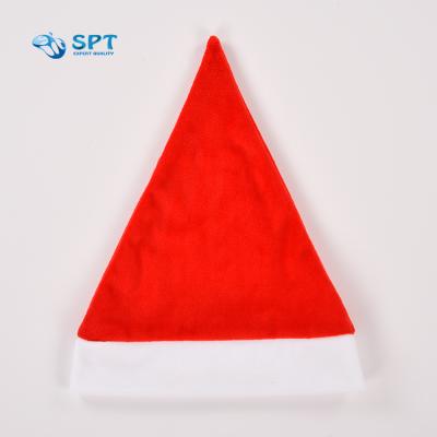 China Moq Sublimation Velvet Xmas Winter Santa Hat Merry Christmas Stockings for sale