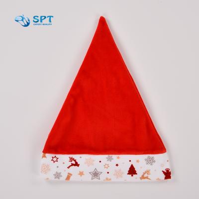 China Funny Sublimation Velvet Moq Stocking Novelty Christmas Party Novelty Hats For Adults Kids for sale