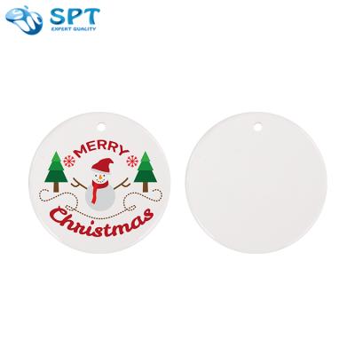 China Christamas Decoration Competitive Price Sublimation Ceramic Ornament Pendant Blanks for sale