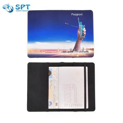 China In the current & Customizable Customizable Patterns Bilateral Printing Full Customized PU Leather Sublimation Passport Holder Cover Customized for sale