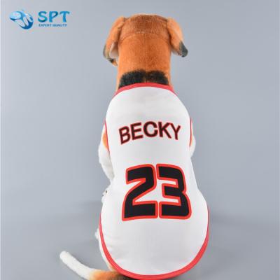 China Polyester Sublimation Quick Delivery Stocked Summer Blank Dog Shirts for sale