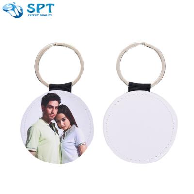 China Promotion Gift Blank Sample Backing Leather Key Chain Sublimation Blank for sale