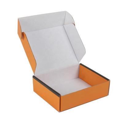 China Recyclable Orange Mixed Color Corrugated Shipping Cardboard Mailer Boxes For E-commerce for sale