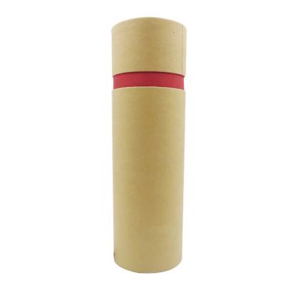 China Recyclable Cardboard Cylinder Packaging Box Kraft Brown Round Paper Boxes For Food for sale