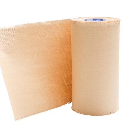 China Biodegradable Recyclable Perforated Honeycomb Paper Kraft Wrapping Cushioning Paper For Packaging for sale