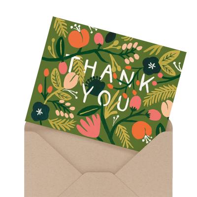 China Online Business Ornate Elegant Envelope Custom Thank You Card For Small Business for sale