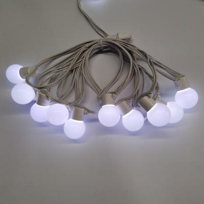 China Outdoor Decoration RGB Led String Lights G45 Waterproof Led Milky Globe Festoon Lights Outdoor for sale