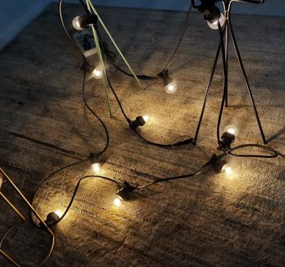 China Scallop Lighting Outdoor Italian String Lights rubber cable e27 b22 plug led belt lights 100m for sale