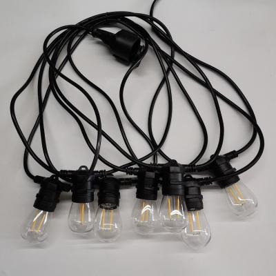 China Hot Selling Commercial Connectable Rubber Wire String Lights E27 Outdoor Festoon Lighting IP65 for sale