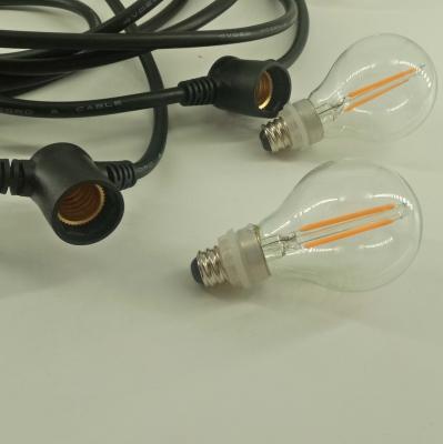 China outdoor festoon lights led 5m string holiday e14 cable socket waterproof festoon belt lights for sale