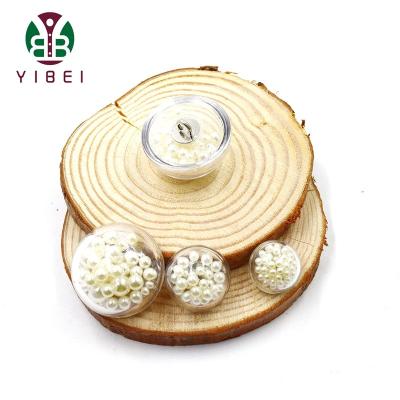 China New Design Style Nickel Free Pearl White Crystal Acrylic Buttons For Garment Accessory for sale