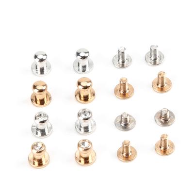 China 2019 viable fashion gold screw buttons with crystal rhinestone for shirt and handbag button decorations for sale