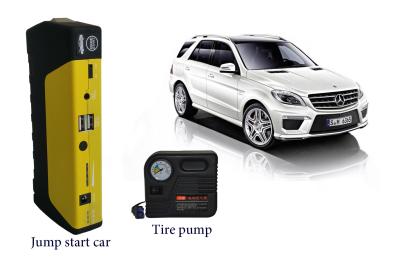 China Auto Battery Booster Jump Starter , 12V Car Jump Starter With Air Compressor for sale