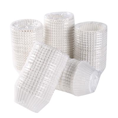 China 500pcs Disposable White Plain White Cupcake Liners Amazon Paper Baking Cups Factory Wholesale Cheap Price for sale