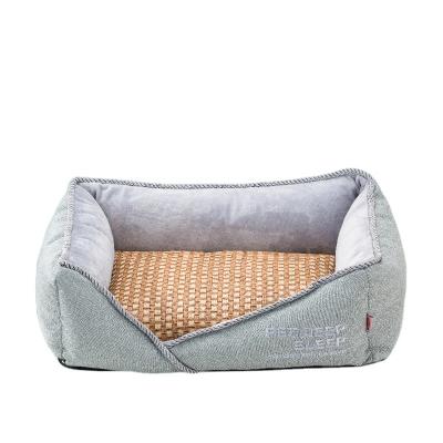 China Sustainable Made In China Eco-friendly High Density Pearl Cotton Fabric Mattress Dog Kennel Bed for sale