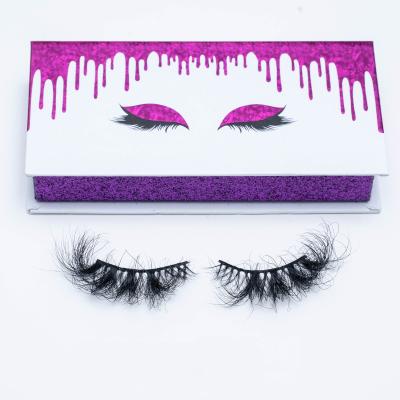 China 3D Layered Handmade Hot Sale 25mm Mink Lashes With Box And Eyelash Tweezers 3 for sale