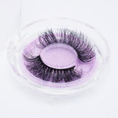 China Natural Soft Custom Eyelash Packaging Box Thick 3d Mink Fluffy Strip Lashes 100% Handmade 25mm Eyelashes Wholesale for sale