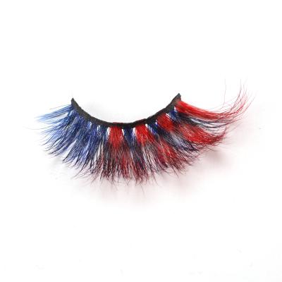 China 3D Layered 2021 Customized Private Label 25mm Color 3d Eyelashes for sale