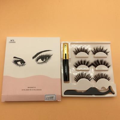 China Wholesale Good Quality Natural 3D Mink Magnetic Eyelashes Kit Long from Ansta lasting magnetic eyelash and eyeliner kit for sale