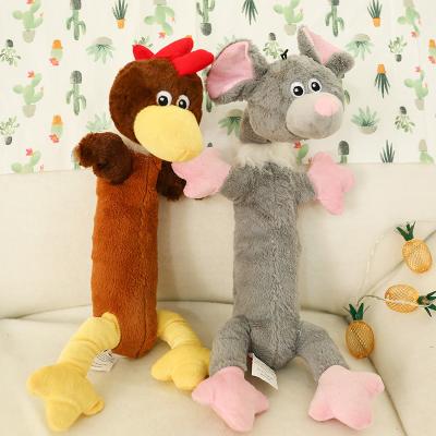 China Long Style Petl Model Viable Animal Plush Dog Squeaky Interactive Dog Toys Bite Resistant For Pet for sale