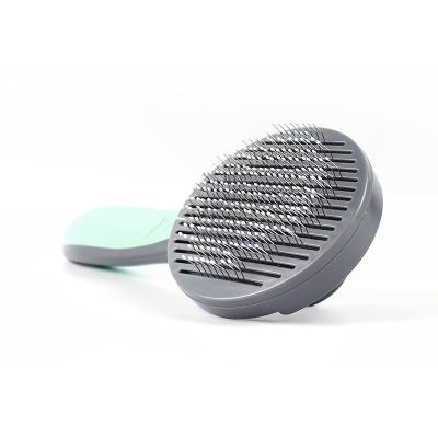 China Sustainable Cat Slicker Brush Remove Dog Bristle Pet Comb Self Cleaning Dog Pet Grooming Brush Automatically for sale