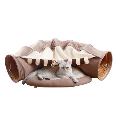 China Viable Wholesale Pet Supplies Pet Toy Felt Interactive Bed Cat Tunnel Play Tubes for sale