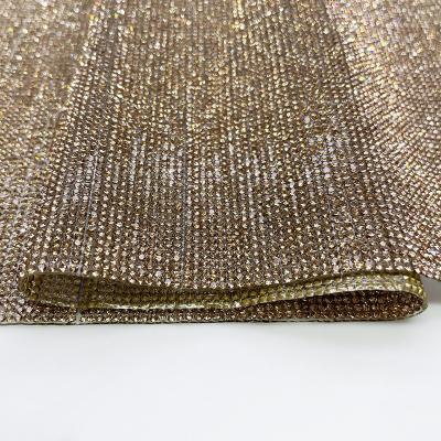 China Hot Sale Flatback Self Adhesive SS6 Mesh Crystal Rhinestones Sheet For DIY in 24X40CM for sale