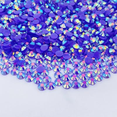 China Wholesale Bulk Rhinestones Crystal Strass ab Jelly Resin Rhinestones For Nail Hotfix Flatback Package Non Faced Decoration for sale