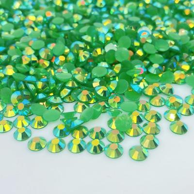 China Flatback Round Rhinestone Gems Nail Art Decoration Flatback Crystal Stones ab transparent Jelly Resin Rhinestone for sale