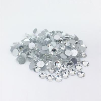 China Non-Hot Fix Loose Glass Flat Back Crystal For Wedding Dress Decoration Bulk Flatback Rhinestones for sale