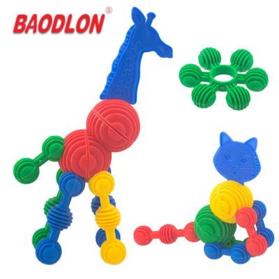 China DIY construction plastic multicolor animal building blocks for kid for sale