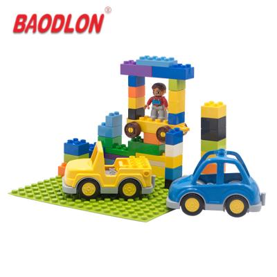 China ABS plastic construction DIY joyous traffic building block toy for kid for sale