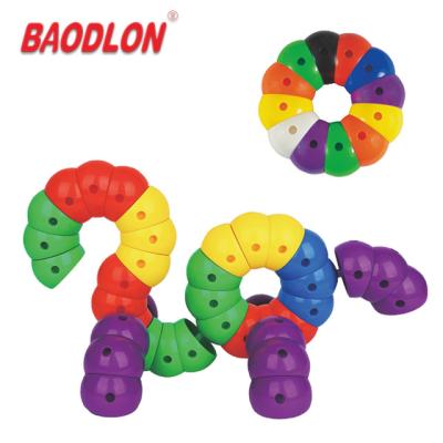 China Amazon hot sale colorful plastic construction toy insect shape building blocks for kid for sale