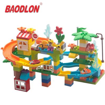 China DIY interesting preschool playing racing car skids building block for children for sale