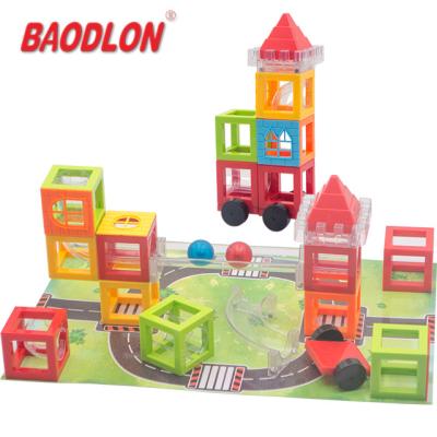 Chine Hot sale new item construction solid magnetic track building blocks for children à vendre