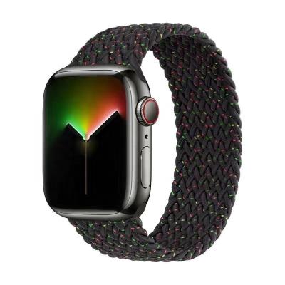 China Water Resistant Luxury Fashion Band Nylon Woven Wire Braided Solo Loop For Apple Watch Band for sale