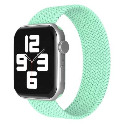 China New Design Water Resistant Multiple Colors Soft Woven Braided Strap Wholesale For Apple Watch Band Series 7 Se 6 5 4 for sale